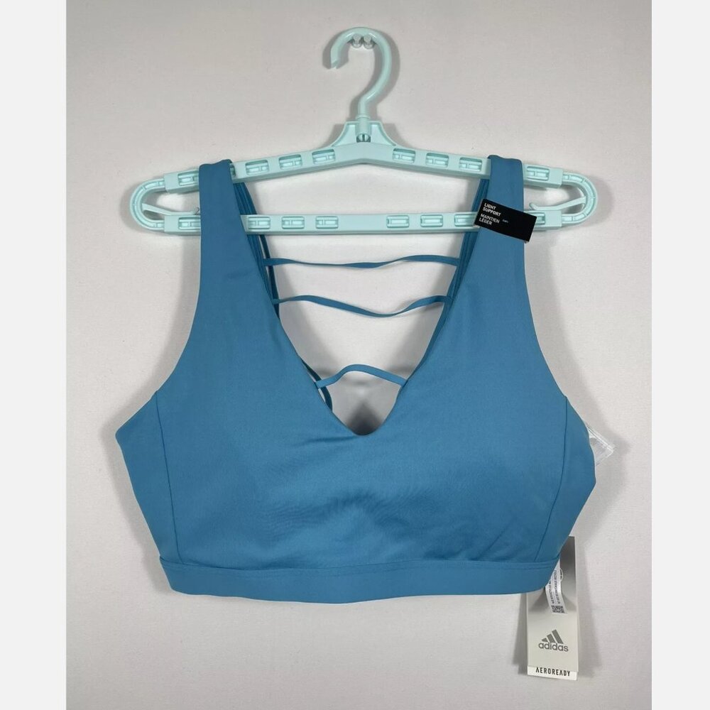 Adidas Womens Sport Bra Large Blue